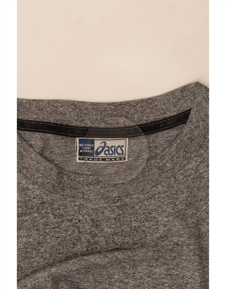 Camiseta masculina Asics Top grande algodão cinza