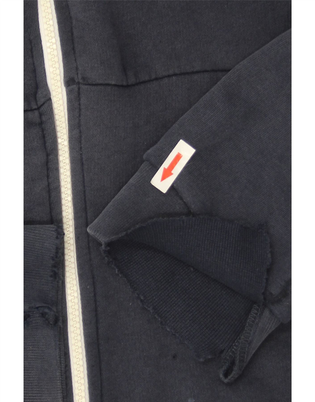 Zara Suéter masculino com capuz e zíper médio azul marinho algodão