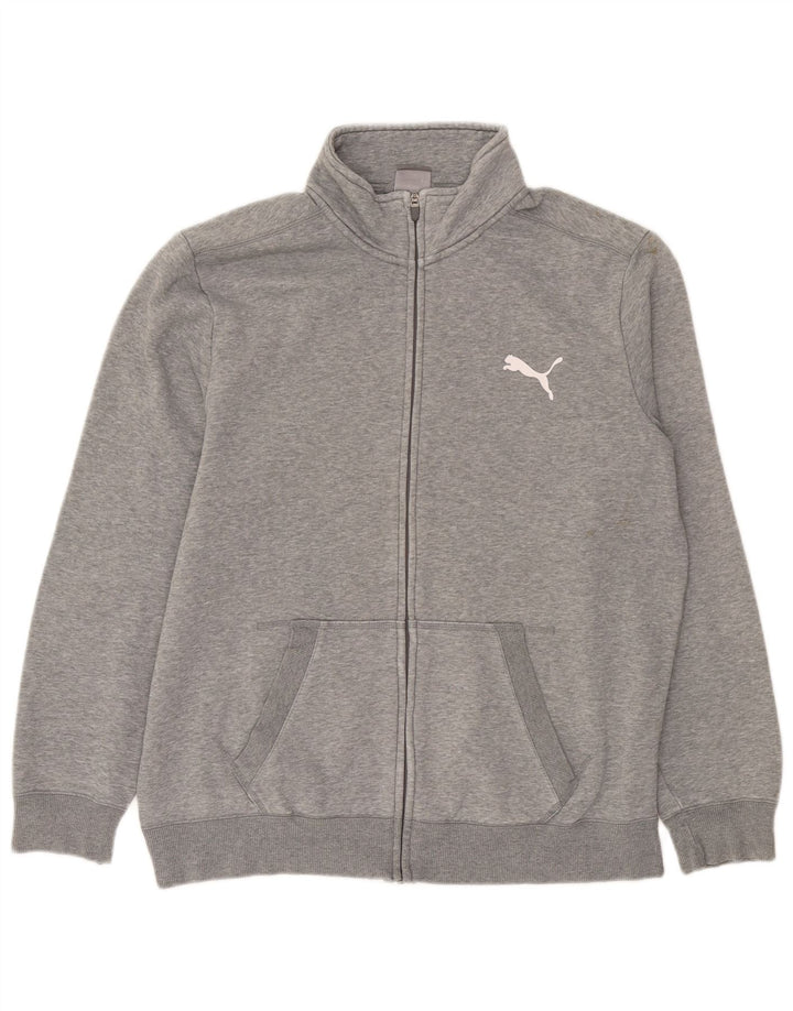 Puma Mens Tracksuit Top Jacket Grande Algodão Flecked Cinza