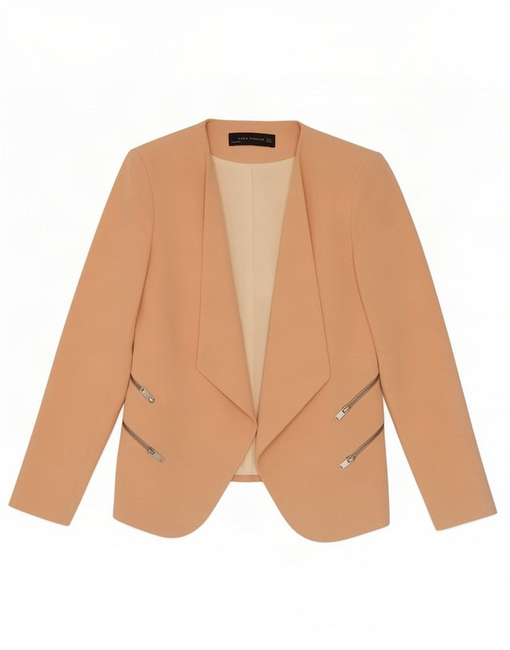 Zara Womens Open Blazer Jacket UK 14 Médio Rosa Poliéster