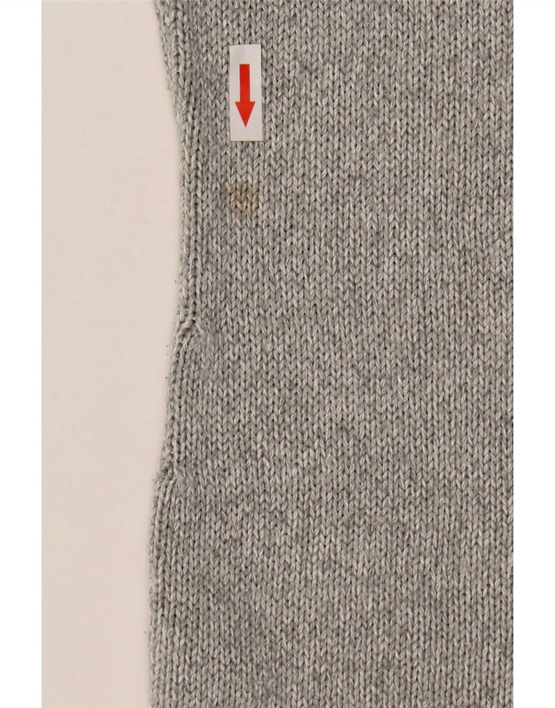 Suéter feminino Massimo Dutti manga curta com decote em V Reino Unido 10 pequeno cinza