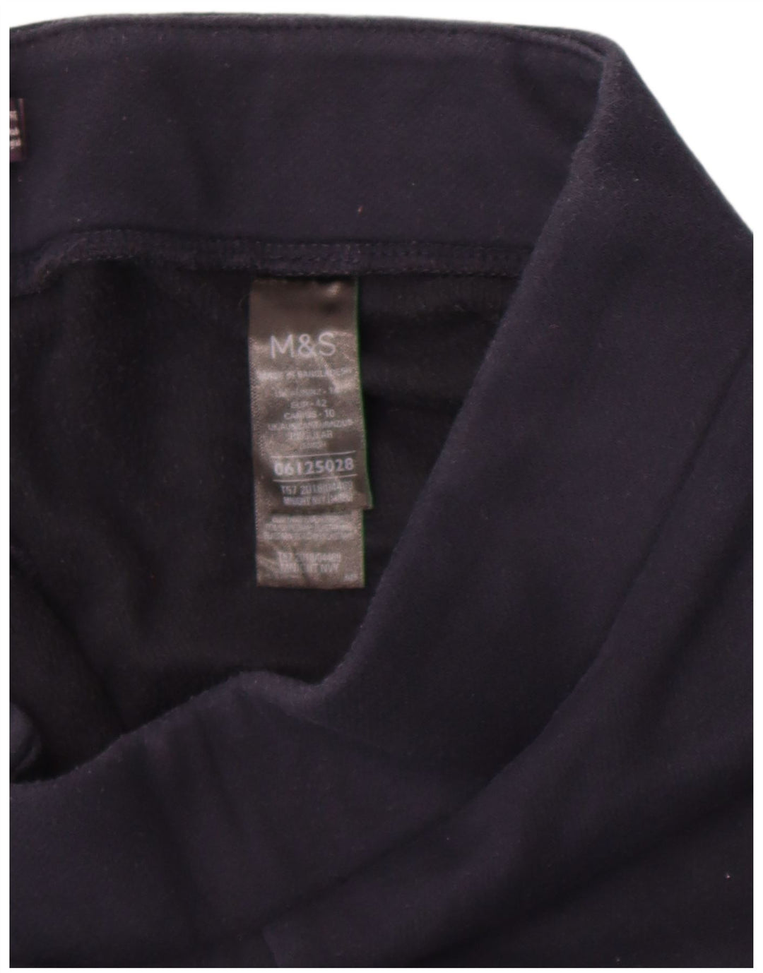 Leggings Femininas Marks & Spencer Reino Unido 14 Grande Azul Marinho Poliéster