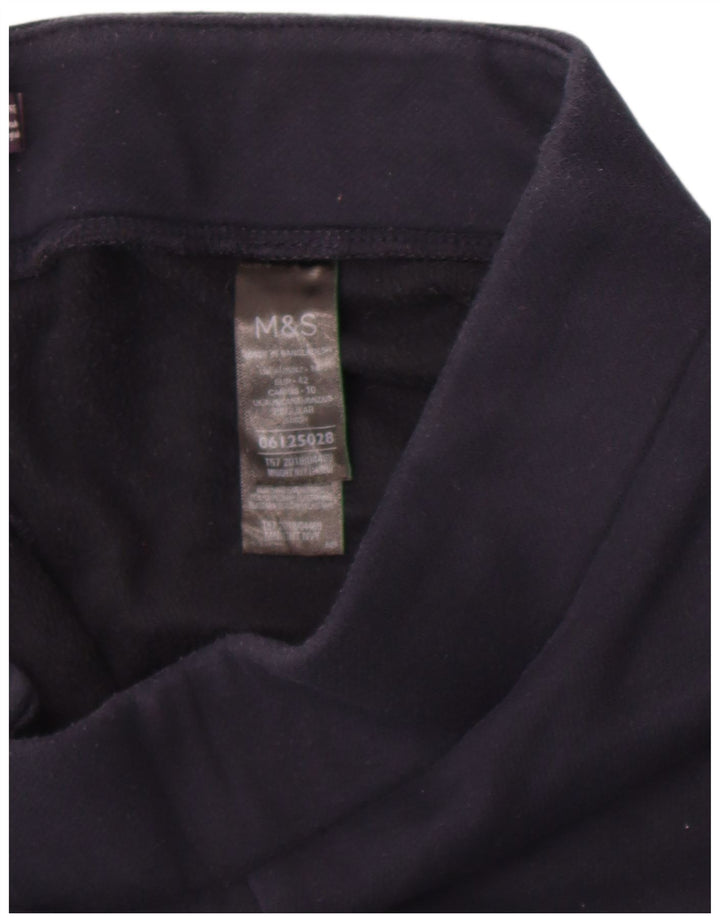 Leggings Femininas Marks & Spencer Reino Unido 14 Grande Azul Marinho Poliéster