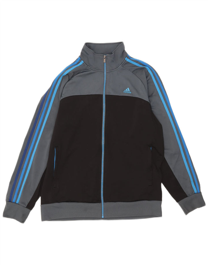 Adidas Mens Tracksuit Top Jacket Grande Cinza Colorblock Poliéster