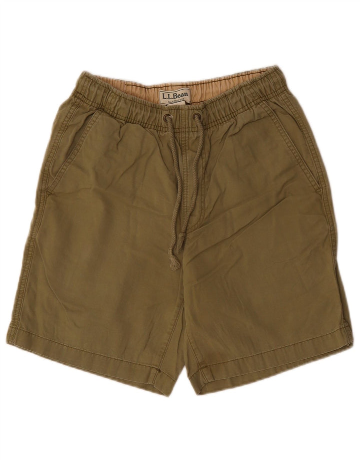 L.L.Bean Mens Classic Fit Shorts Pequeno W27 Algodão Cáqui