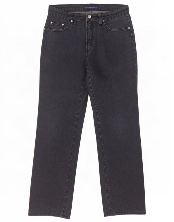 Jeans retos femininos Trussardi W28 L30 algodão azul marinho