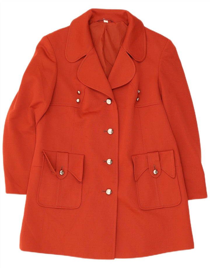 Sobretudo feminino vintage UK 12 vermelho médio
