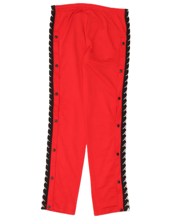 Calça de treino masculina Kappa gráfica grande W34 L34 vermelho colorblock