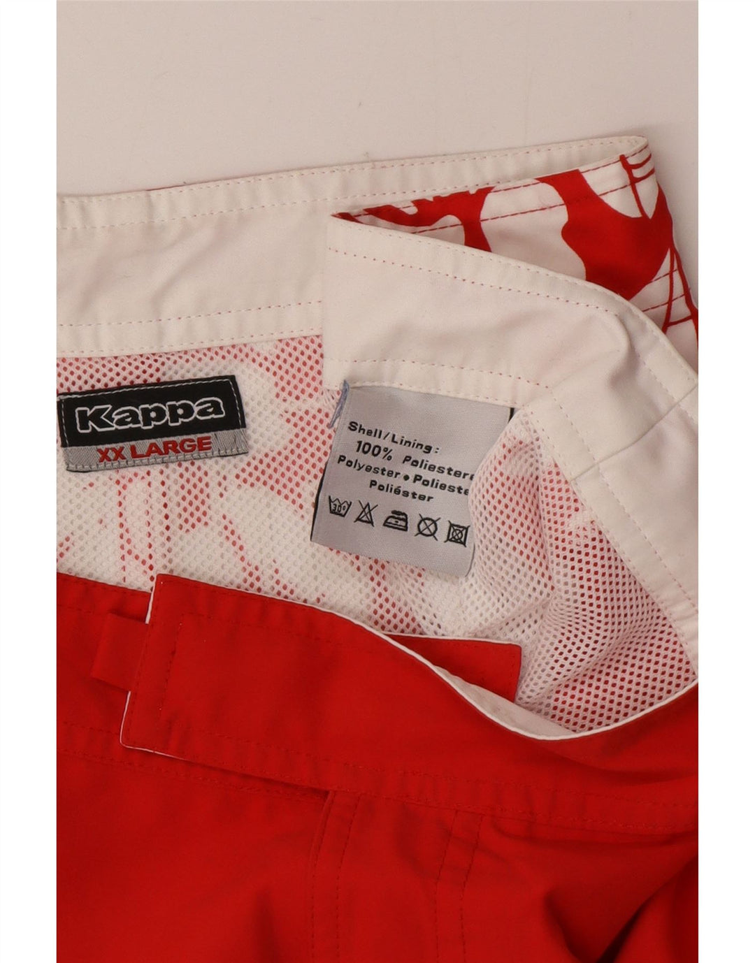 Shorts de natação masculino Kappa gráfico 2XL poliéster floral vermelho