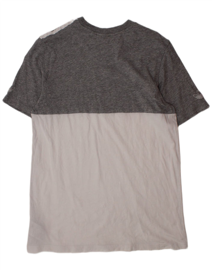 Camiseta Adidas Menino 13-14 Anos Cinza Colorblock Algodão