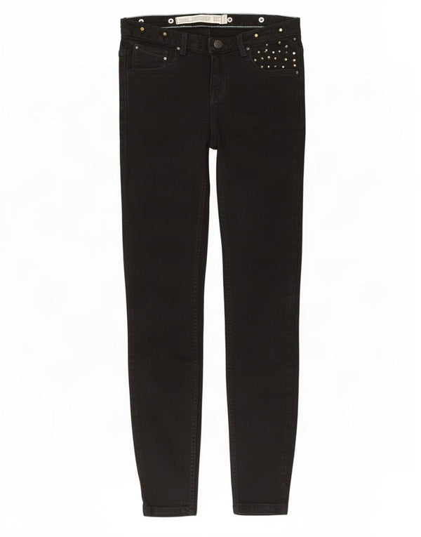 Zara Womens Trafaluc Skinny Jeans EU 34 2XS W24 L28 Algodão Preto