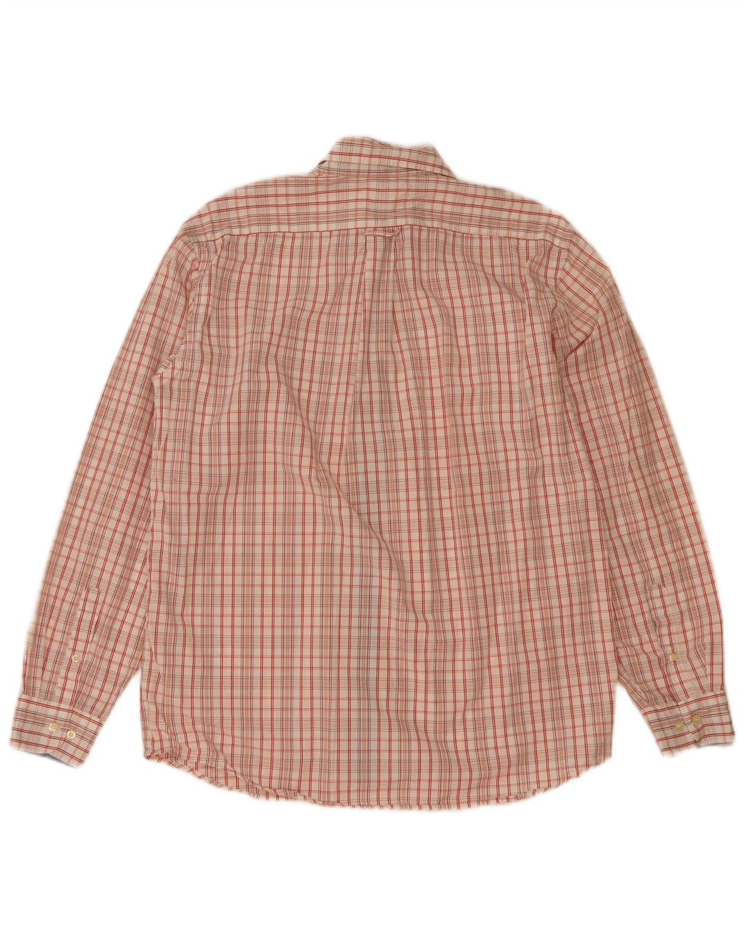 Camisa masculina Lacoste tamanho 42 grande algodão xadrez branco