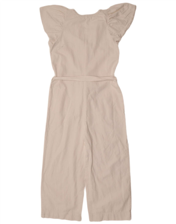 Macacão feminino Zara UK 12 algodão branco médio