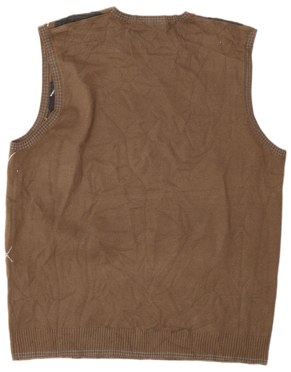 Marks & Spencer Mens Autograph Colete Regata Grande Marrom Clássico