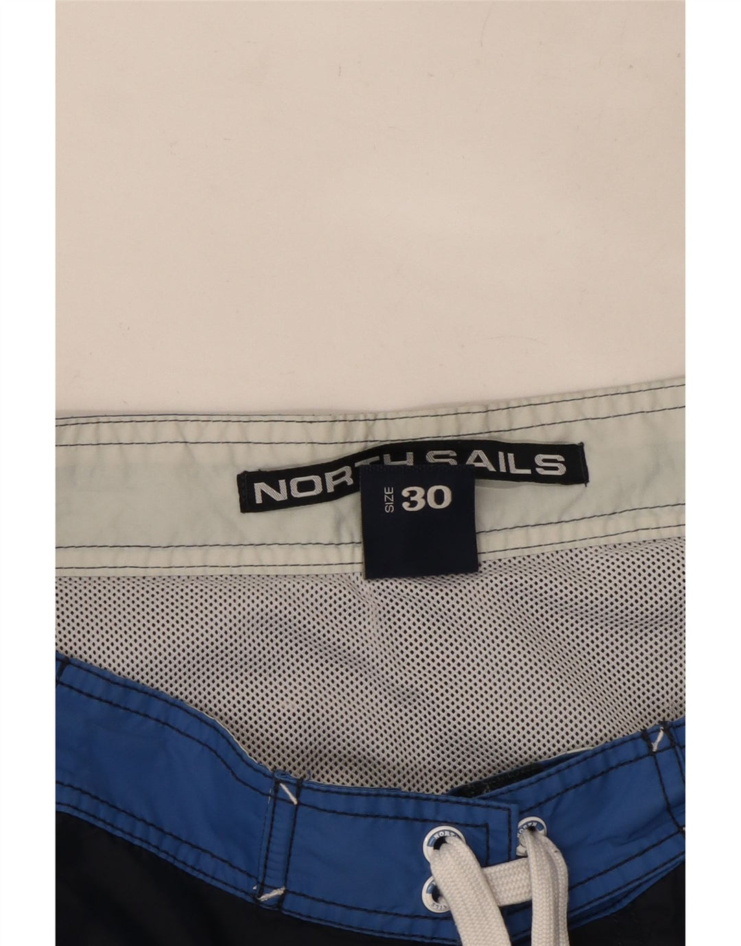 Shorts de natação masculino North Sails gráfico médio azul marinho colorblock