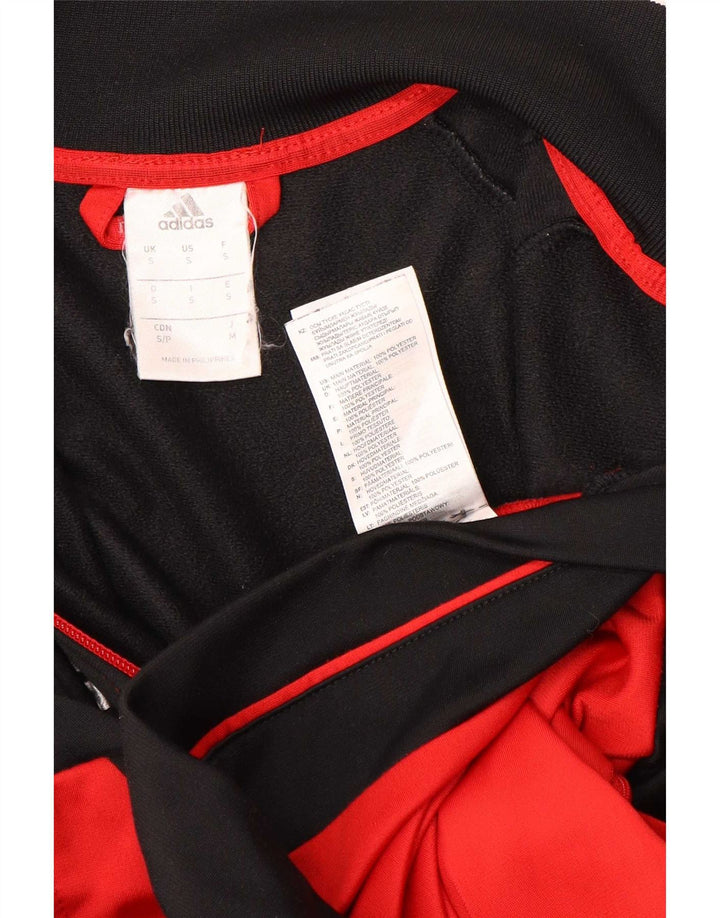 Adidas Mens Treino Top Jacket Pequeno Preto Colorblock Poliéster