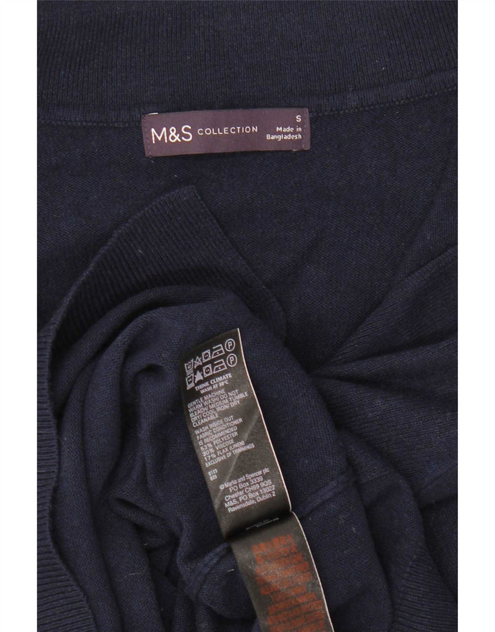 Regata feminina Marks & Spencer com colete UK 10 poliéster azul marinho pequeno