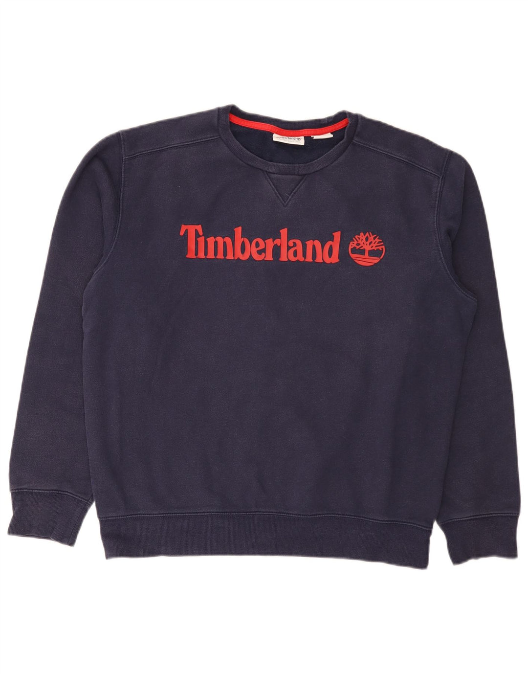 Timberland moletom gráfico masculino jumper grande algodão azul marinho