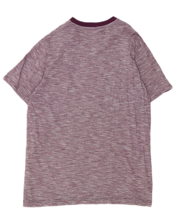 Camiseta masculina Penguin Top grande algodão manchado roxo