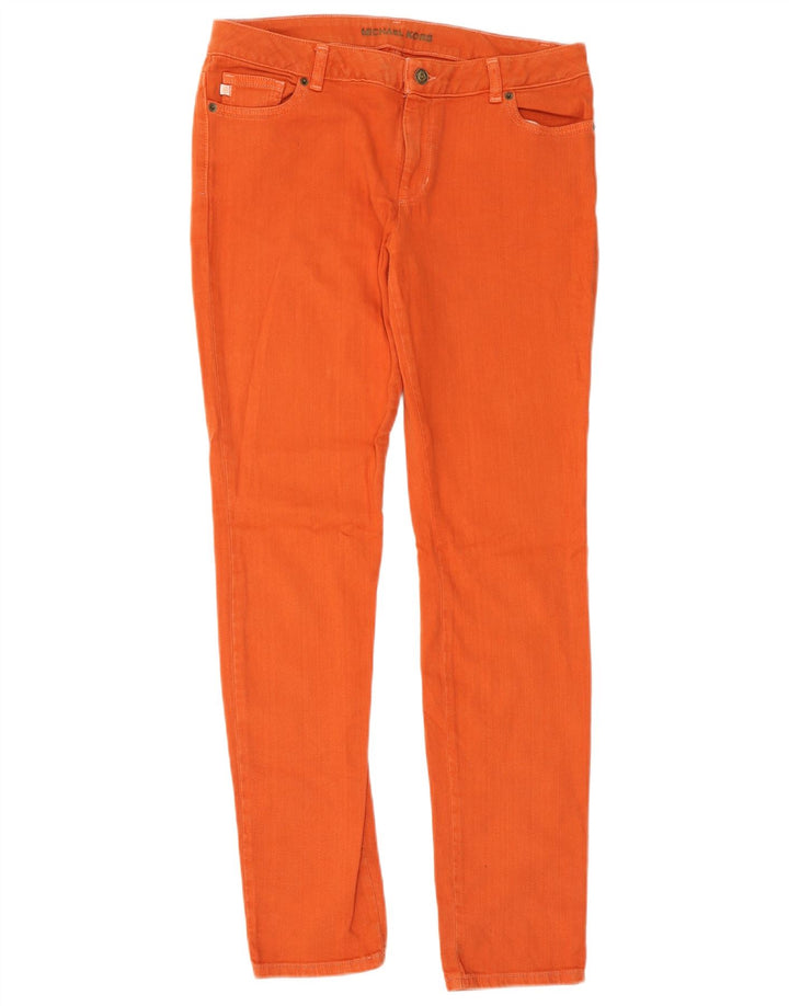 Michael Kors Jeans Slim Feminino US 6 Médio W34 L32 Algodão Laranja