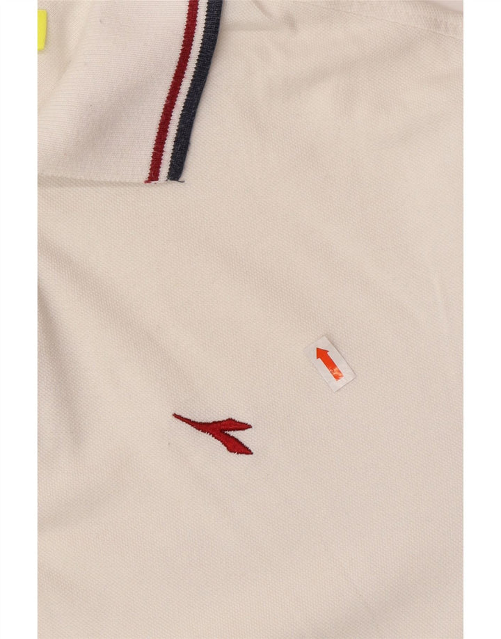 Camisa polo masculina DIADORA algodão branco médio