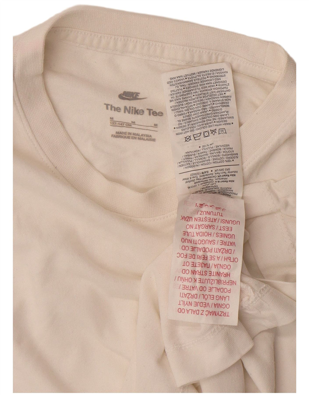 Camiseta Nike Menino Top 10-11 Anos Médio Algodão Branco