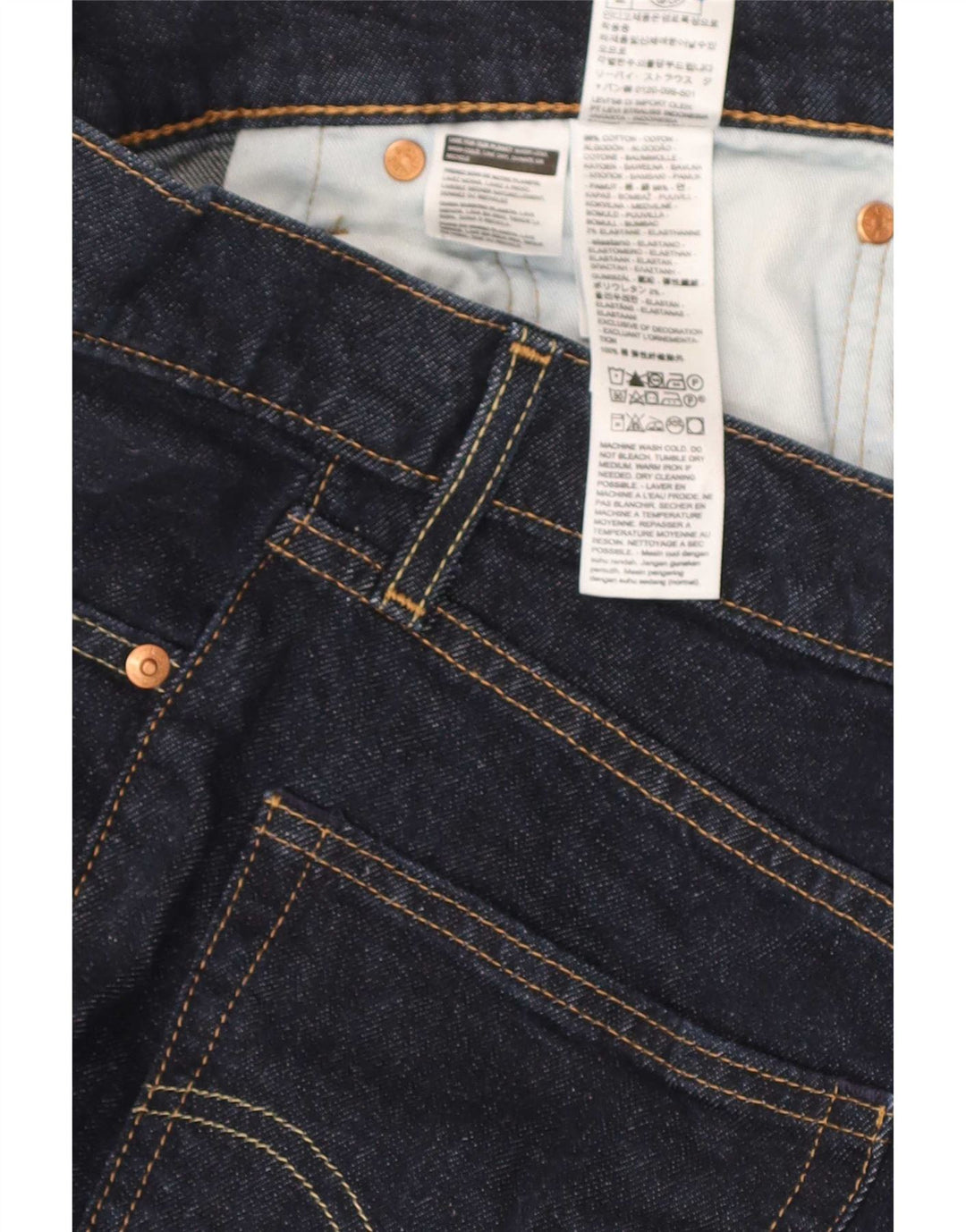 Levi's Masculino 511 Slim Jeans W31 L32 Azul Marinho Algodão