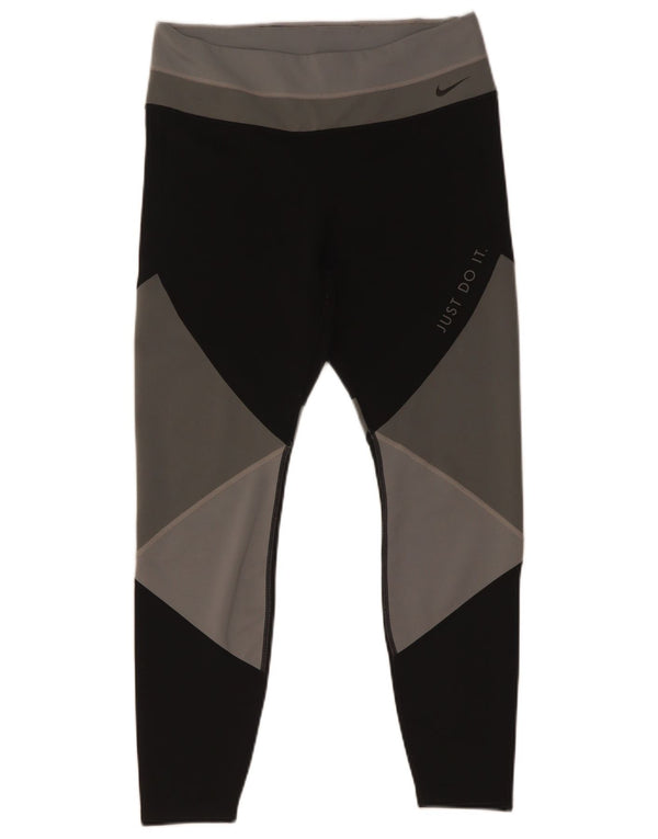 Leggings Nike Dri Fit Crop Femininas UK 14 Grande Bloco Colorido Multicolorido