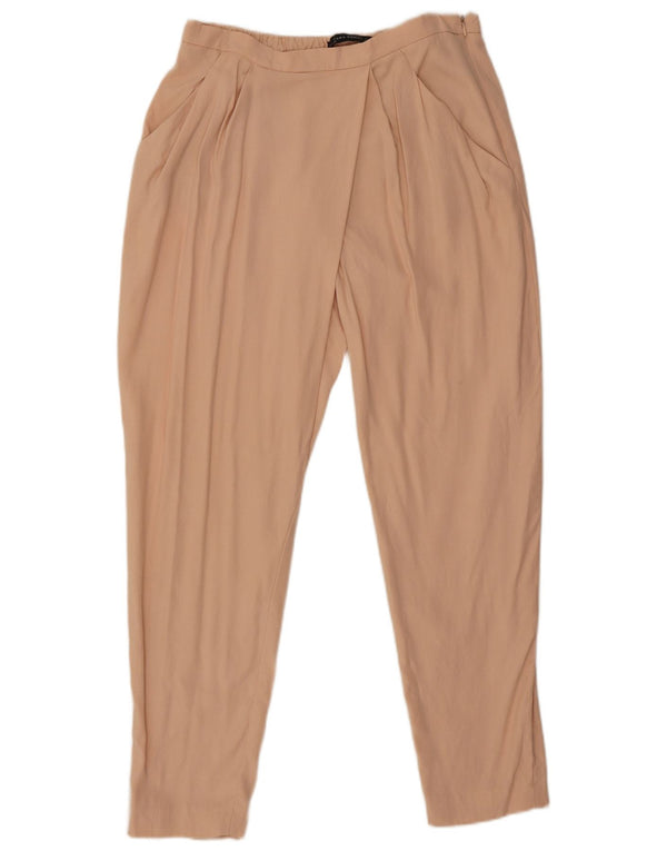 Zara Calça feminina casual cônica grande W30 L27 Bege Lyocell