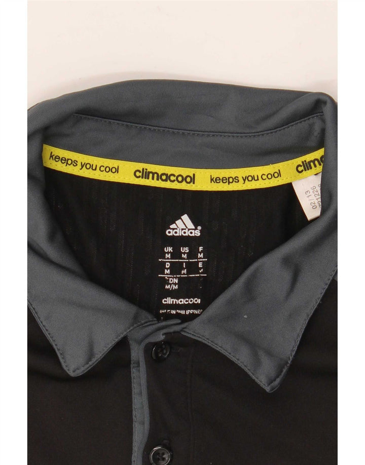 Adidas Mens Climacool Polo Shirt Médio Preto Colorblock