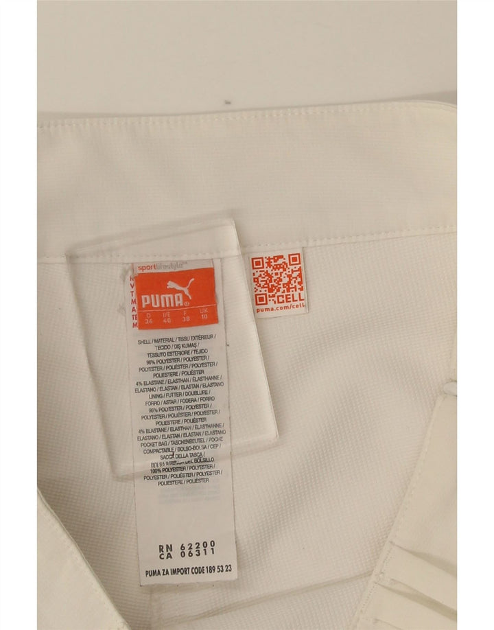Puma Womens Skort UK 10 Pequeno Off White Poliéster