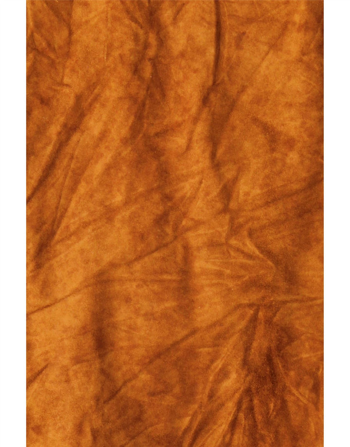 Jaqueta bomber de camurça masculina vintage EU 56 3XL couro marrom