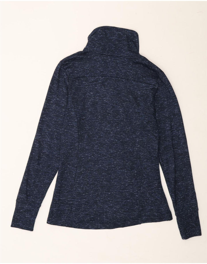 COLUMBIA Womens Tracksuit Top Jacket UK 12 Medium Navy Blue Flecked Vintage Columbia and Second-Hand Columbia from Messina Hembry 