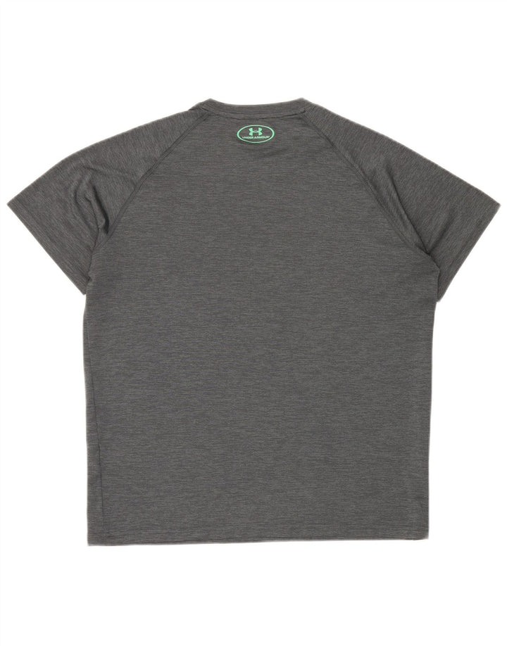 Camiseta masculina UNDER ARMOUR grande cinza manchada