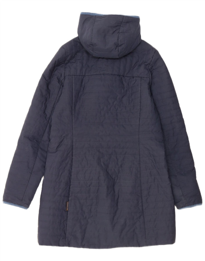 Casaco acolchoado com capuz feminino JACK WOLFSKIN UK 6 XS azul marinho poliéster