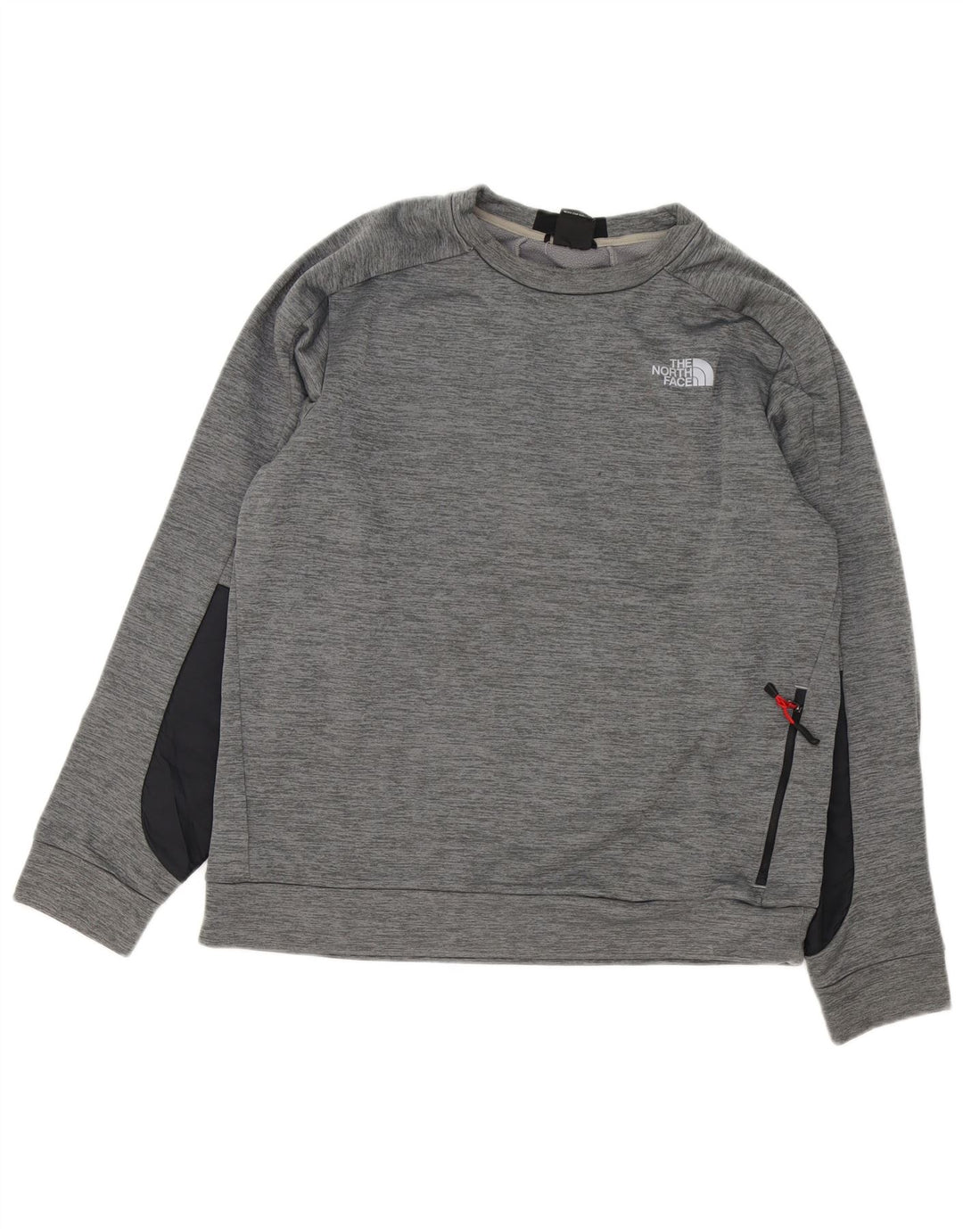 Moletom masculino The North Face, moletom grande cinza colorblock poliéster
