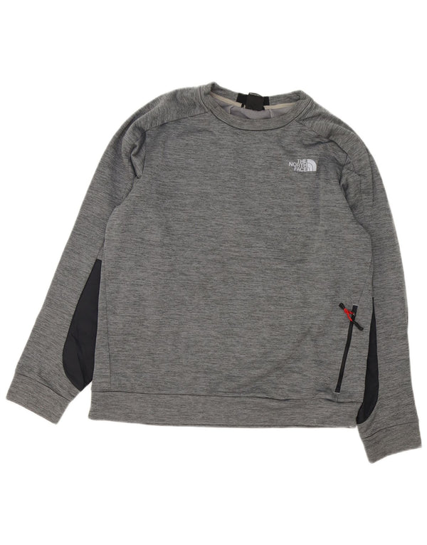 Moletom masculino The North Face, moletom grande cinza colorblock poliéster