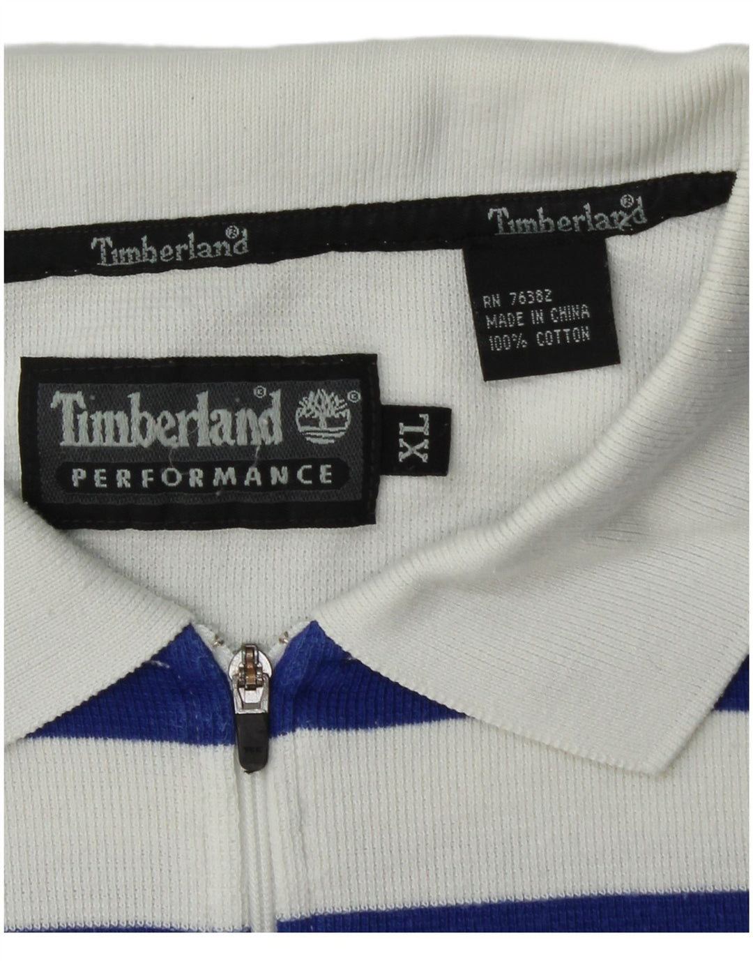 Camisa polo masculina TIMBERLAND XL algodão listrado azul