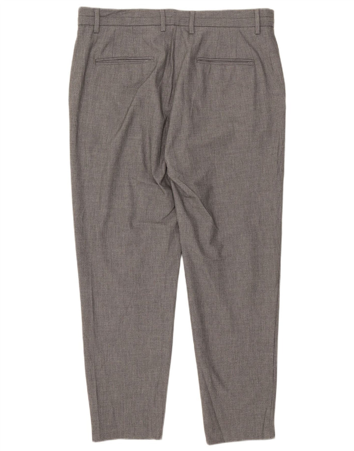 Calça Zara Mens Slim Chino XL W34 L30 Cinza Poliéster
