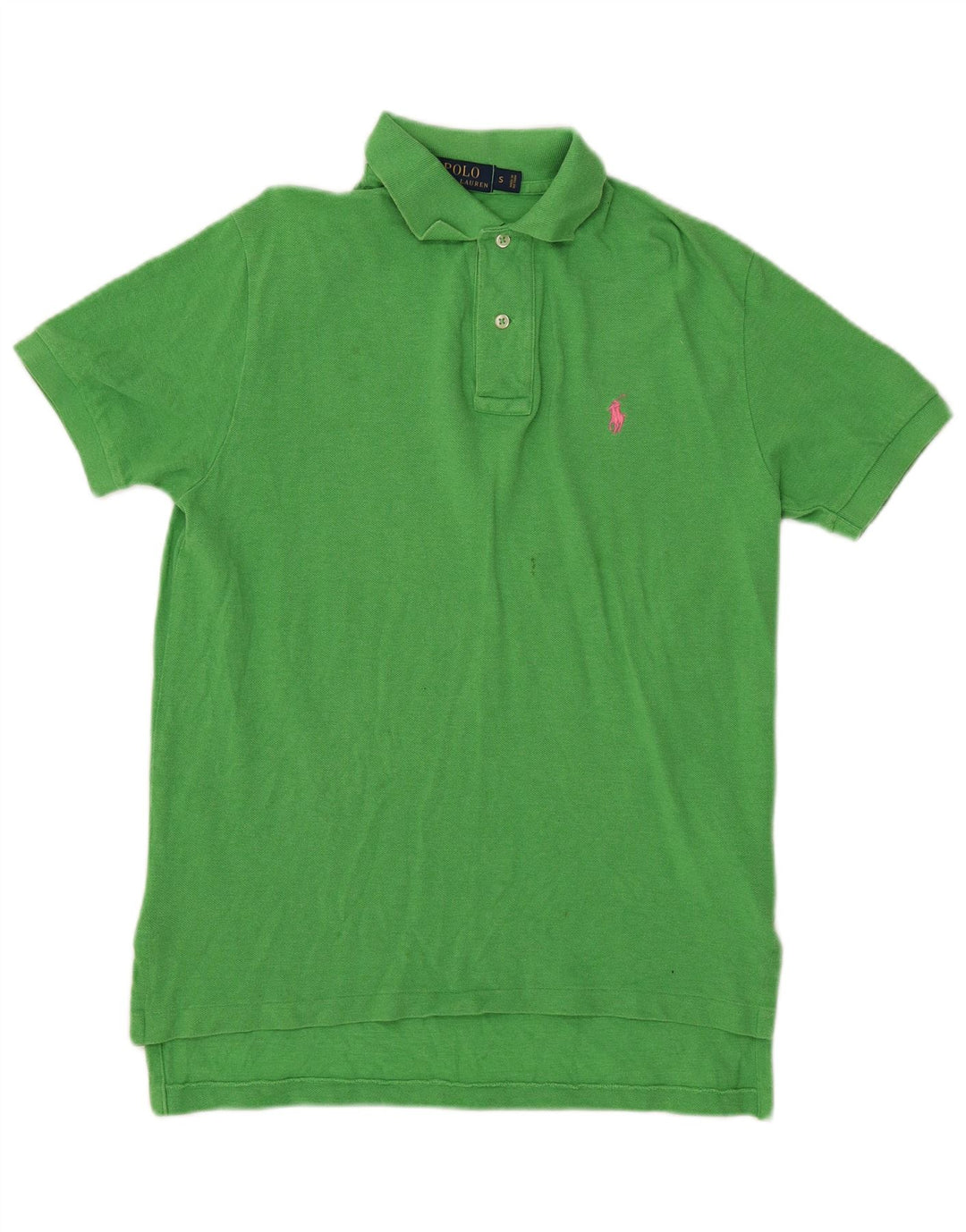 POLO RALPH LAUREN Camisa polo masculina pequena de algodão verde