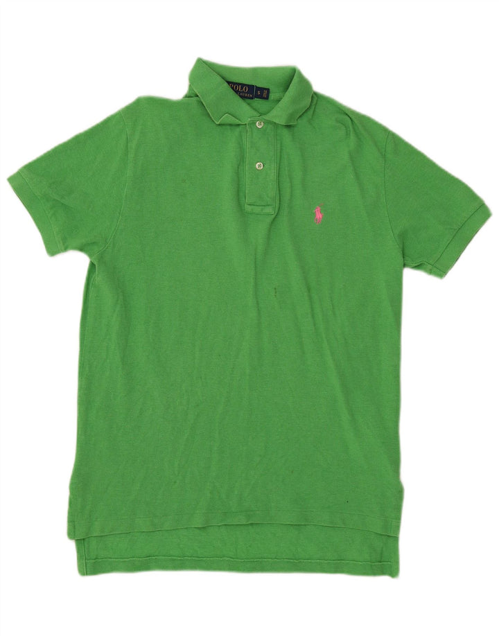 POLO RALPH LAUREN Camisa polo masculina pequena de algodão verde