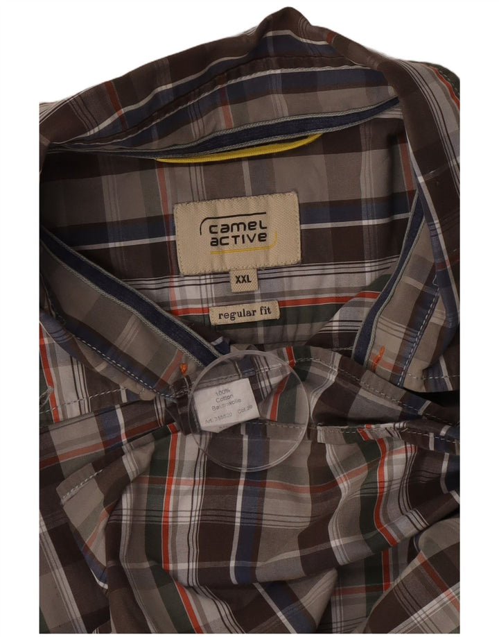 Camisa masculina Camel Active Regular Fit 2XL algodão xadrez multicolorido