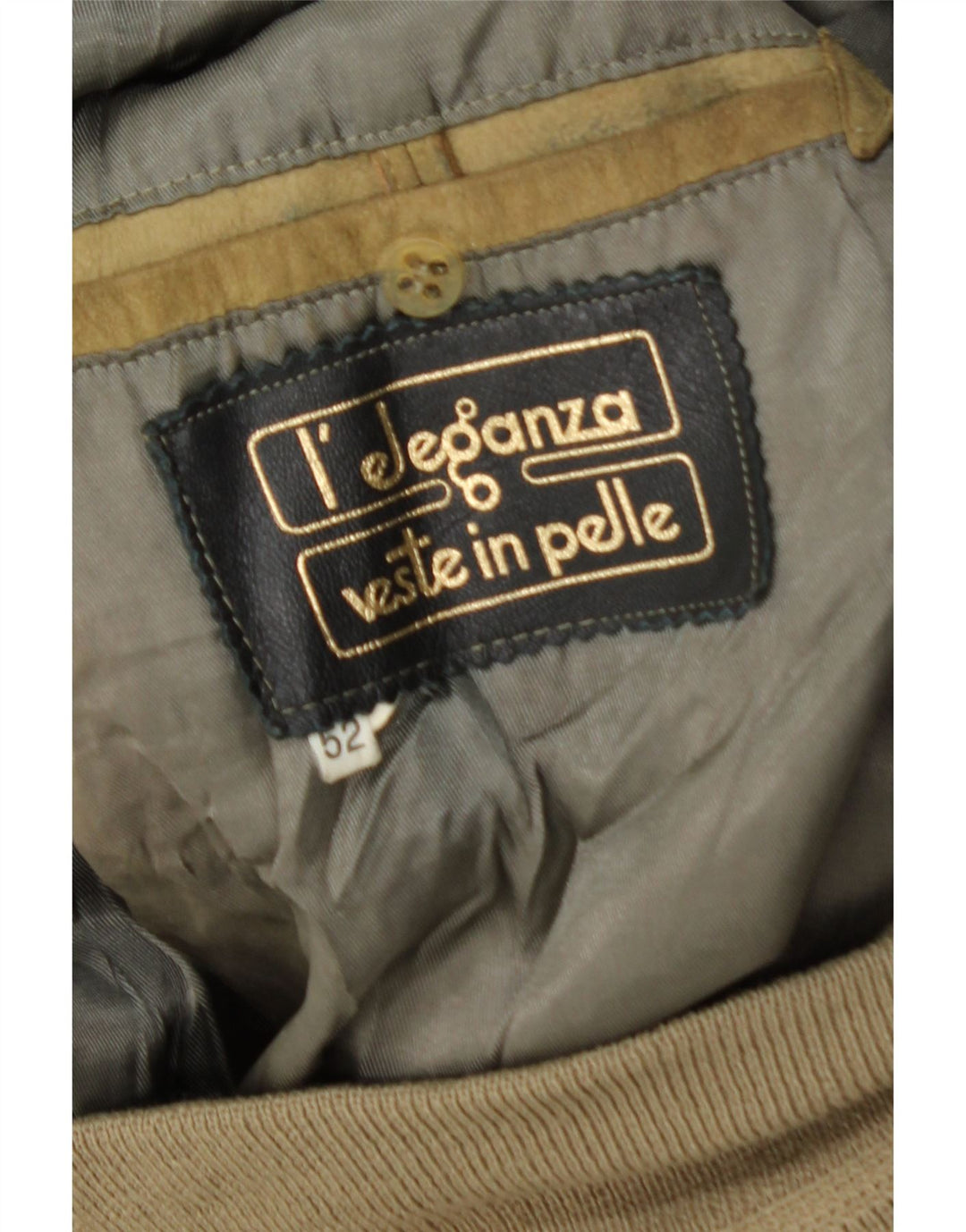 Jaqueta bomber masculina VINTAGE de camurça IT 52 XL couro cáqui