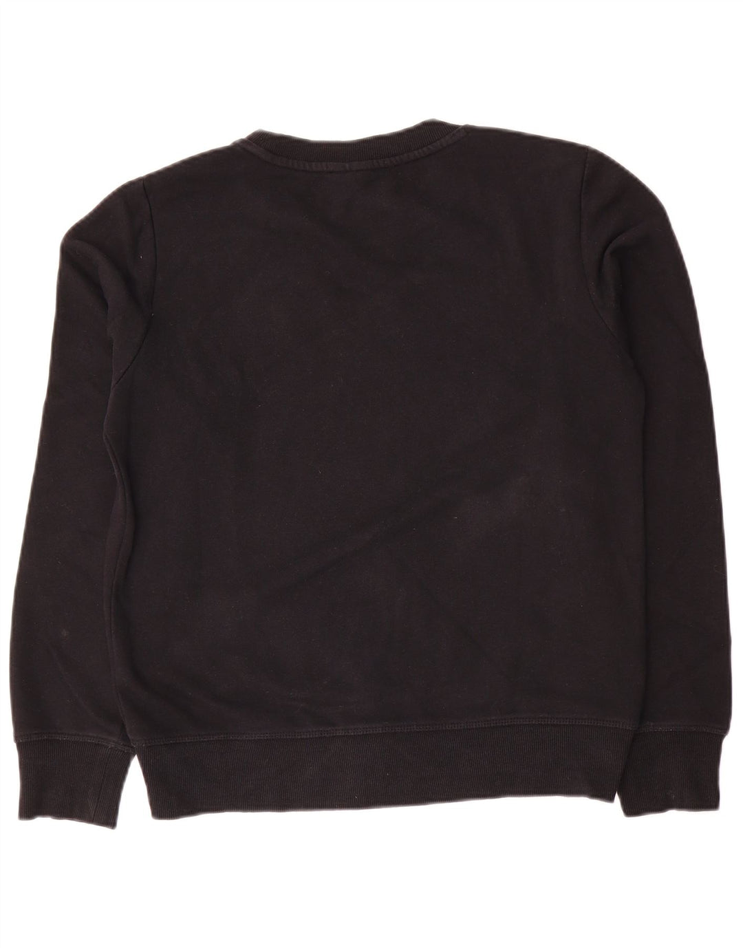 Champion feminino gráfico moletom jumper UK 14 médio algodão preto