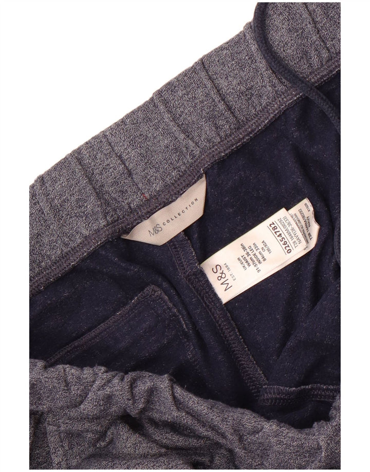 Calça de treino masculina Marks & Spencer grande algodão azul marinho
