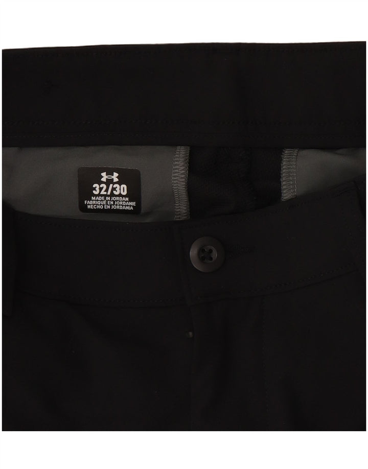 Calça chino reta feminina Under Armour W32 L30 azul marinho