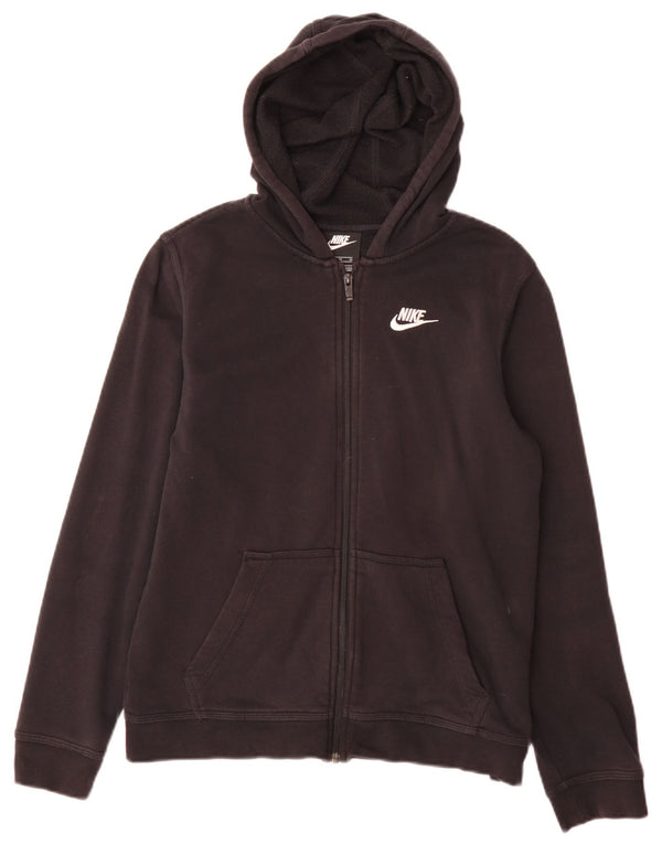 Suéter Nike Boys Zip com capuz 13-14 anos XL preto