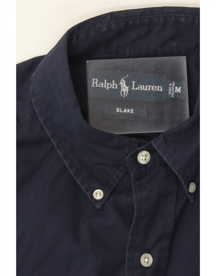 Ralph Lauren Camisa masculina Blake médio algodão azul marinho