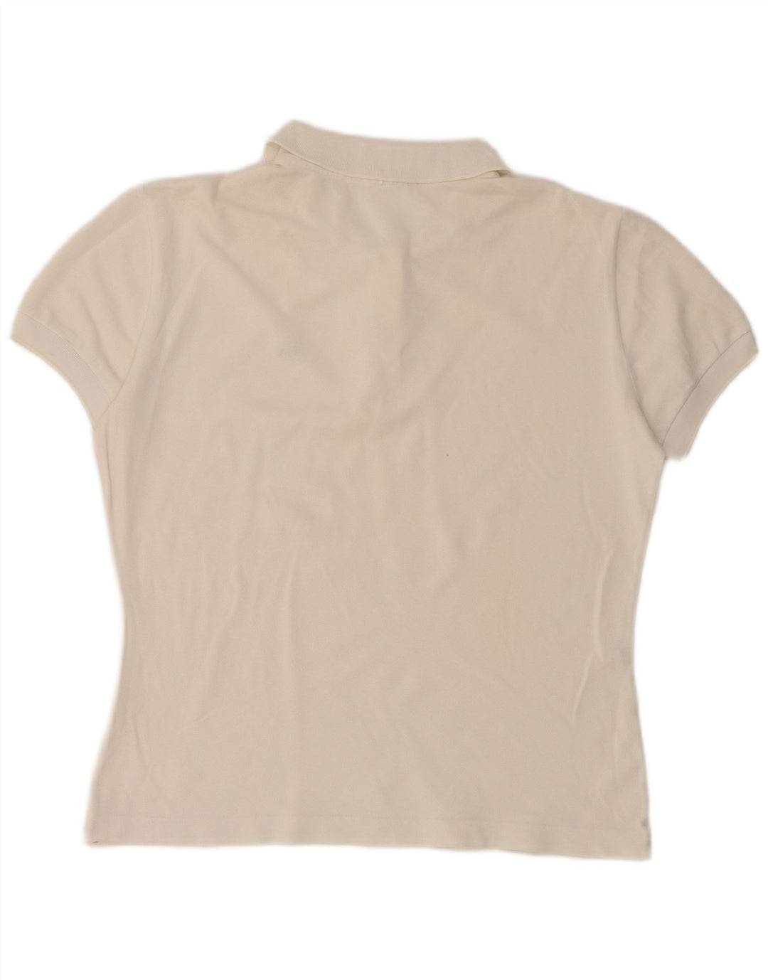 Camisa polo feminina Lacoste tamanho 46 XL algodão branco
