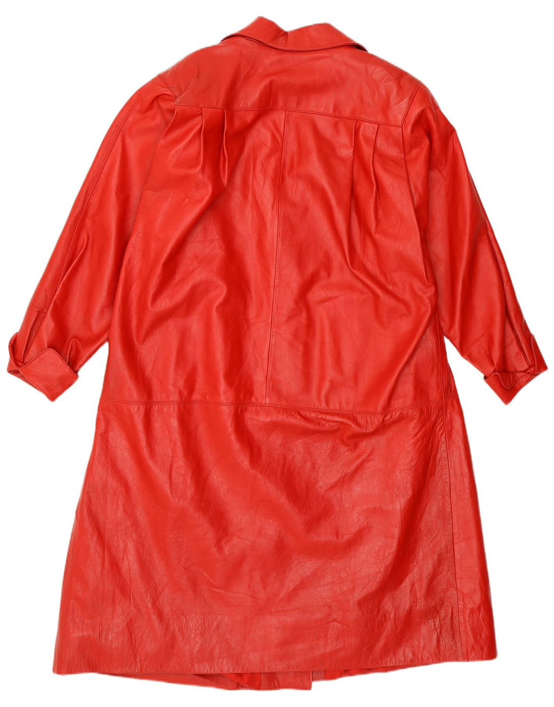 Casaco de couro feminino VINTAGE UK 20 2XL vermelho